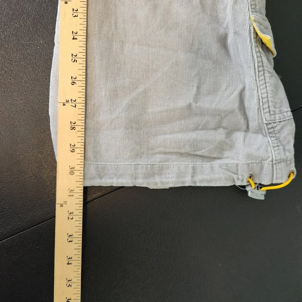 RARE‎ Vintage 90s Breakdown Original Raver Corduroy Pants Flare Gray Sz 7 30x31